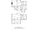 Detailed two-story floor plan showcases layout with living room, kitchen, bedrooms, and baths at 345 Crown Vetch Ln, Alpharetta, GA 30005