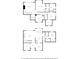 Detailed two-story floor plan showcases layout with living room, kitchen, bedrooms, and baths at 345 Crown Vetch Ln, Alpharetta, GA 30005
