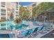 Beautiful swimming pool surrounded by lounge chairs and a shaded gazebo area at 390 17Th Nw St # 4031, Atlanta, GA 30363