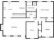 Floor plan showing living room, bedrooms, kitchen, dining area and baths at 68 Silverthorne Pass, Douglasville, GA 30134