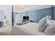 Beautiful main bedroom with a four-poster bed and a view of the bathroom at 4140 Hillsborough, Cumming, GA 30041