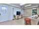 Finished basement featuring plank flooring, recessed lighting, and an outside entrance at 684 Oak Moss Dr, Lawrenceville, GA 30043