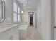 Modern bathroom featuring a soaking tub, double sinks, and a large walk-in closet at 2620 Middle Coray Cir, Marietta, GA 30066