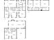 Detailed floor plan showcasing the layout of each level, including room dimensions and key features at 3400 Palmer Lake Pointe, Douglasville, GA 30135