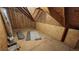 Unfinished attic space showing wood frame construction, insulation, and storage potential at 188 Foxtail Rd, Woodstock, GA 30188
