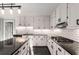 Bright kitchen features white cabinets, black countertops, stainless steel appliances, and subway tile backsplash at 3672 Howell Wood Nw Trl, Duluth, GA 30096