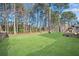 Lush green backyard features a playground and fire pit area, offering ample outdoor space at 3015 Foxhall Overlook, Roswell, GA 30075