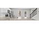Modern kitchen featuring stainless steel appliances, granite countertops, and wood floors at 3575 Bonneville Dr, Cumming, GA 30041