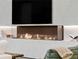 Modern living room featuring a sleek linear fireplace and television for a cozy ambiance at 1051 Wimberly Ne Rd, Brookhaven, GA 30319