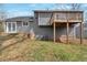 Spacious backyard featuring a raised wooden deck, and ample green space at 1575 Kelleys Close, Stone Mountain, GA 30088