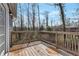 Wooden deck overlooking the backyard at 1575 Kelleys Close, Stone Mountain, GA 30088