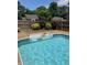 A golden retriever dog is enjoying the refreshing water in a private swimming pool at 6011 Fairlong Nw Ct, Acworth, GA 30101