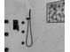 A close up on a marble shower features a rainfall showerhead at 2430 Hanford Sw Dr, Atlanta, GA 30315