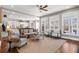 Spacious living room seamlessly connects to the kitchen with hardwood floors and a bright atmosphere at 129 Euharlee 5 Forks Rd, Euharlee, GA 30145