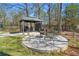 Outdoor firepit area with seating and a gazebo, perfect for enjoying the outdoors at 129 Euharlee 5 Forks Rd, Euharlee, GA 30145