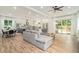 Open-concept living area with modern furnishings, a stylish kitchen, and large windows providing ample natural light at 245 Mathewson Pl, Atlanta, GA 30314