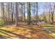 Large backyard with mature trees, playset, and seating area at 2867 Watchtower Approach Nw, Marietta, GA 30064