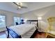 Inviting bedroom boasts lots of natural light, hard floors, and a modern ceiling fan at 275 13Th Ne St # 310, Atlanta, GA 30309