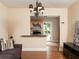 Open floor plan features a breakfast bar connecting the living room with the kitchen at 2380 Strathmore Dr, Atlanta, GA 30324