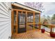 Cozy screened porch with wood flooring, ideal for outdoor relaxation at 2050 Plantation Rd, Lawrenceville, GA 30044