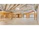 Unfinished basement featuring wooden framing with windows for natural light throughout the space at 3284 Kylee Dawn Cir, Lawrenceville, GA 30045