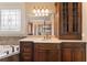 Bathroom vanity and mirror with a soaking tub and walk-in shower in the background at 3284 Kylee Dawn Cir, Lawrenceville, GA 30045