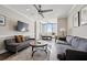 Bright living room features modern furniture, ceiling fan, and large windows offering natural light at 215 Piedmont Ne Ave # 2103, Atlanta, GA 30308