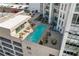 Aerial view of the rooftop pool and lounge area, highlighting the building's amenities at 1100 Howell Mill Nw Rd # 613, Atlanta, GA 30318
