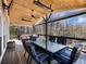Spacious covered deck with seating and a view of the trees at 6041 Blackberry Ln, Buford, GA 30518