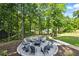 Inviting lakeside fire pit area surrounded by seating, perfect for outdoor relaxation and entertaining with scenic views at 6041 Blackberry Ln, Buford, GA 30518