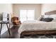 Modern bedroom featuring a platform bed and dark wood floors at 7445 Talbot Colony, Atlanta, GA 30328
