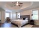 Spacious main bedroom with tray ceiling, large bed, and a sitting area at 7445 Talbot Colony, Atlanta, GA 30328