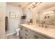 Bathroom with double vanity, marble counters, and elegant shower at 2015 Kilmington Sq, Alpharetta, GA 30009