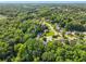 An aerial view displays a lush, wooded neighborhood at 5425 Edinbourgh Ct, Cumming, GA 30040