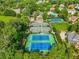 This aerial perspective displays multiple tennis courts within a beautifully landscaped community at 5425 Edinbourgh Ct, Cumming, GA 30040