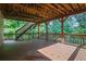 Spacious back deck surrounded by lush greenery, perfect for outdoor entertaining at 5425 Edinbourgh Ct, Cumming, GA 30040