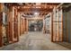 Unfinished basement showing framing and electrical, ready to be finished at 5425 Edinbourgh Ct, Cumming, GA 30040