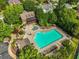 An aerial view shows the community pool and lounge areas at 5425 Edinbourgh Ct, Cumming, GA 30040