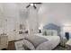 Bright bedroom with a vaulted ceiling, a window seat and new hardwood floors at 591 E Morningside Ne Dr, Atlanta, GA 30324