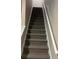 Carpeted staircase with white handrail leading to the upper level at 4155 Park Chase Dr, Atlanta, GA 30344