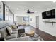 Open Living room features hardwood floors, recessed lighting, ceiling fan, and decor at 215 Piedmont Ne Ave # 2201, Atlanta, GA 30308