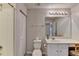 Bathroom with vanity, tile shower, and full sized mirror and lighting at 1535 Duluth Hwy # 1001, Lawrenceville, GA 30043
