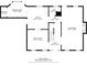 Downstairs floor plan featuring a kitchen, dining room, living room, and foyer at 3040 Wax Wing Nw Ct, Kennesaw, GA 30144