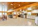 Wide angle view of the living space features a full kitchen and living area at 5241 Moon Rd, Powder Springs, GA 30127