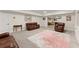 Finished basement boasts plush carpeting and a comfortable living space with plenty of room for entertaining at 6040 Boulder Bluff Dr, Cumming, GA 30040