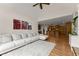 Open floor plan with living room flowing into a kitchen with large island at 6040 Boulder Bluff Dr, Cumming, GA 30040