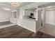 Open concept kitchen with quartz countertops, modern cabinets and stainless steel appliances at 2870 Pharr Court South Nw # 1202, Atlanta, GA 30305