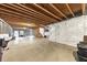 Large unfinished basement space with ample square footage and walk out to backyard at 525 Appalachian Pl, Canton, GA 30114