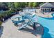 Community pool with a slide and splash pad at 525 Appalachian Pl, Canton, GA 30114