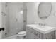 Modern bathroom with tiled glass shower and updated vanity at 3185 Casteel Ne Rd, Marietta, GA 30062
